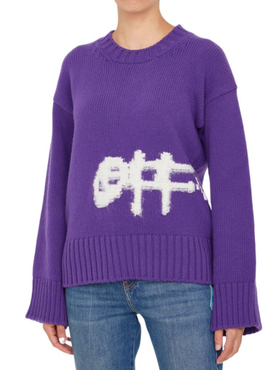 Shop Off-white Women's Purple Other Materials Sweater