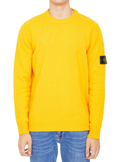 Shop Stone Island Men's Yellow Other Materials Sweater