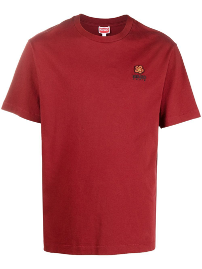 Shop Kenzo Men's Red Cotton T-shirt