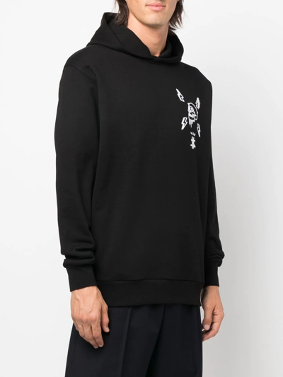 Philipp Plein Skull Graphic-print Hoodie In Schwarz
