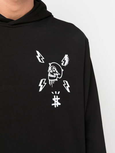 Philipp Plein Skull Graphic-print Hoodie In Schwarz