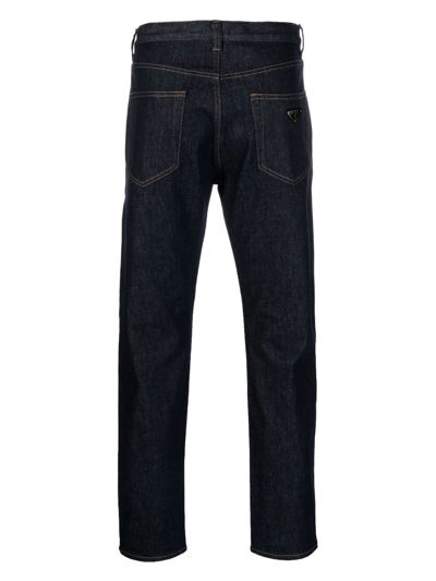Shop Prada Slim-cut Denim Jeans In Blau