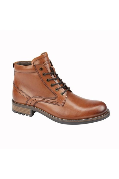 Shop Roamers Mens Elgin Leather Ankle Boots In Brown