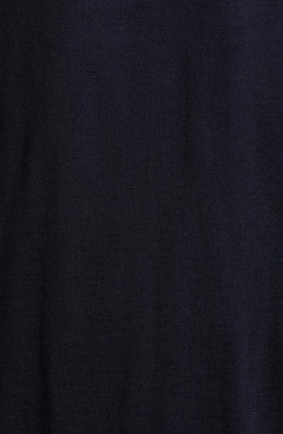 Thom Browne Stripe Armbands Merino Wool Cardigan In Navy