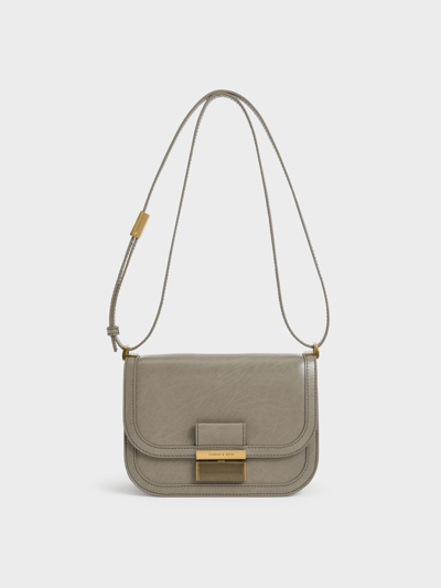 Shop Charles & Keith Charlot Bag In Taupe