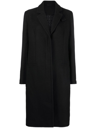Shop Givenchy Single-breasted Coat In Nero