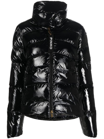 Shop Pinko `mirco 3` Padded Jacket In Nero