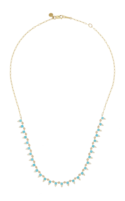 Shop Ila Deja 14k Yellow Gold Turquoise Necklace In Blue