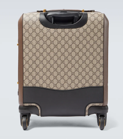 Shop Gucci Savoy Small Carry-on Suitcase In B.eb/n.acero/vrv