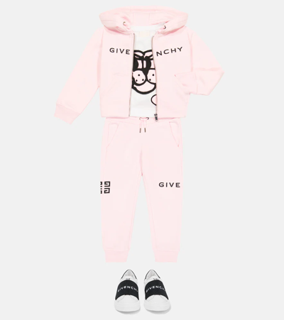 Shop Givenchy 4g Cotton-blend Jersey Sweatpants In Marshmallow