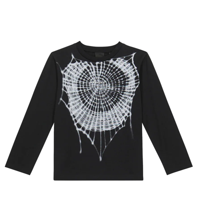 Shop Givenchy Printed Cotton Jersey Top In Black