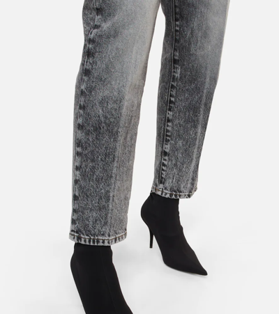 Frame Le Nouveau Mid-rise Straight Jeans In Kickdrum