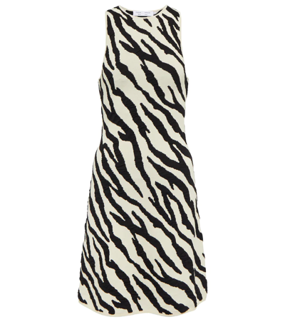 Shop Proenza Schouler White Label Zebra-print Minidress In Ecru/black
