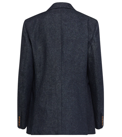 Shop Chloé Pico Single-breasted Denim Blazer In Iconic Navy