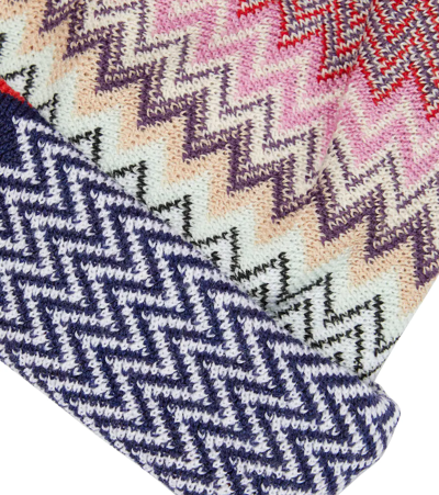 Shop Missoni Zig-zag Knit Beanie In Multicoloured