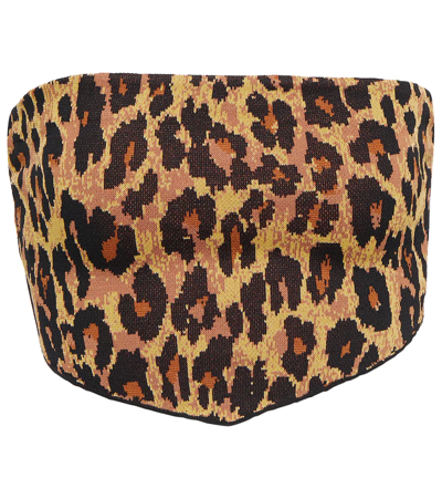 Shop Staud Shane Leopard-print Scarf Top