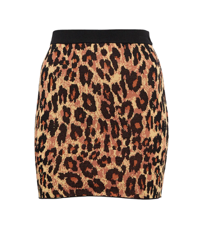 Shop Staud Manette Leopard-print Miniskirt