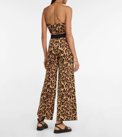 Shop Staud Shane Leopard-print Scarf Top