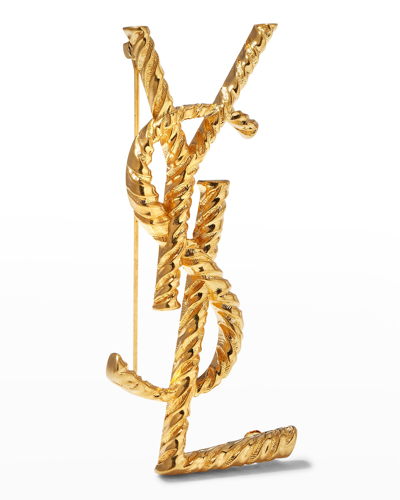 Saint Laurent twisted brooch  Fashion, Saint laurent, Women wear