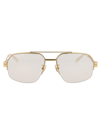 Shop Bottega Veneta Sunglasses In 006 Gold Gold Yellow