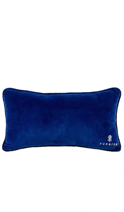 Shop Furbish Studio This Is Why We Can't Have Nice Things Needlepoint Pillow In Blue