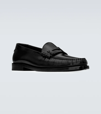Saint Laurent Le Loafer Leather Loafers In Nero