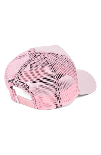 Hvman Triangle Logo Mesh Trucker Cap In Dusty Pink