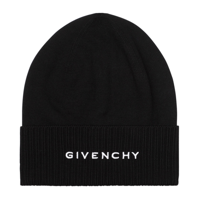 Shop Givenchy Wool Beanie Hat In Black