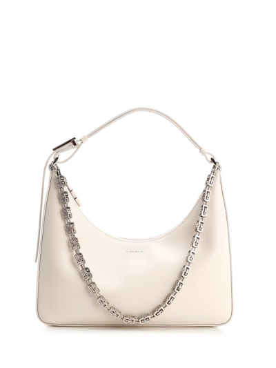 Shop Givenchy Small Moon Cut Out Shoulder Bag In White