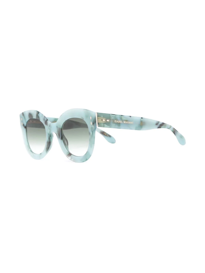 Shop Isabel Marant Eyewear Tortoiseshell-effect Cat-eye Sunglasses In Blue