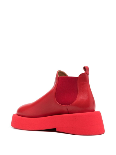 Shop Marsèll Leather Ankle Boots In Rot