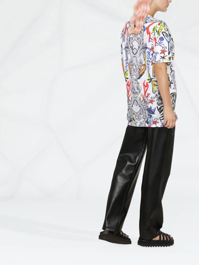 Philipp Plein Man Fit Crystal Skull T-shirt In White