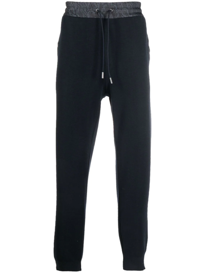 Shop Etro Logo-patch Track Pants In Blue