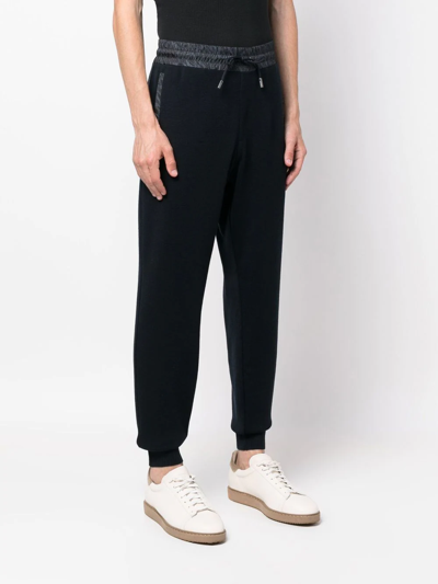 Etro Logo-tape Track Trousers In Blue