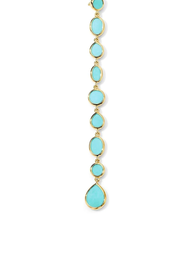 Shop Ippolita 18kt Yellow Gold Rock Candy Turquoise Linear Earrings