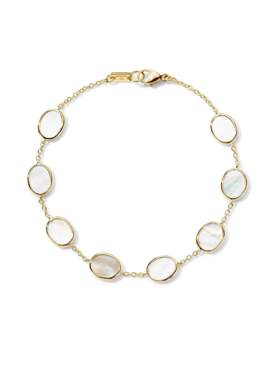 Shop Ippolita 18kt Yellow Gold Rock Candy Confetti Mother Of Pearl Bracelet In Gelb
