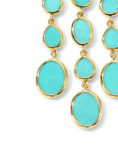 Shop Ippolita 18kt Yellow Gold Rock Candy Small Turquoise Chandelier Earrings