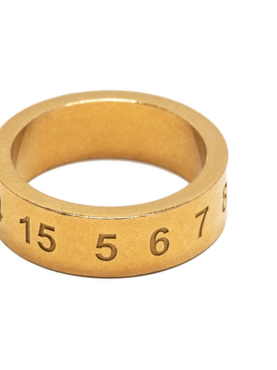 Shop Maison Margiela Numerical Engraved Ring In Gold