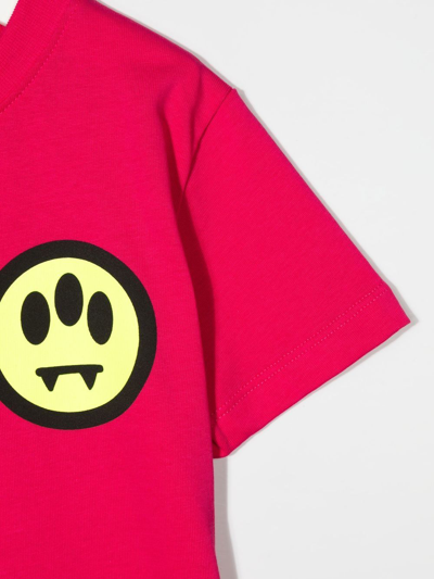 Barrow Teen Logo-print Short-sleeved T-shirt In Rosa