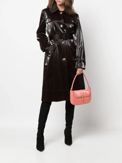 By Far Miranda Bag In Salmon-coloured Semi-patent Leather In Rosa