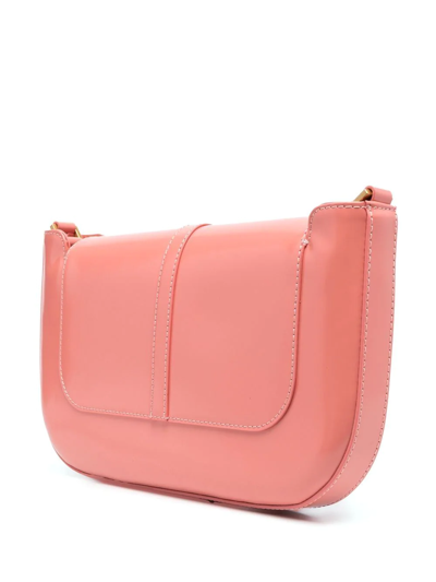 By Far Miranda Bag In Salmon-coloured Semi-patent Leather In Rosa