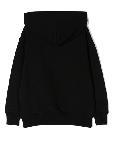 Off-white Graphic-print Cotton Hoodie In Schwarz