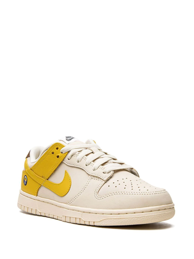 Nike Dunk Low Lx Suede-trimmed Leather Sneakers In Neutrals