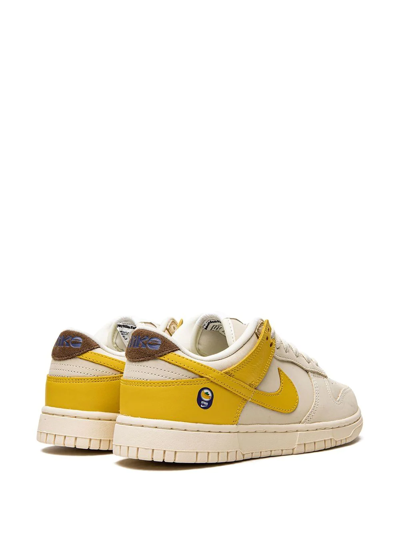 Nike Dunk Low Lx Suede-trimmed Leather Sneakers In Neutrals