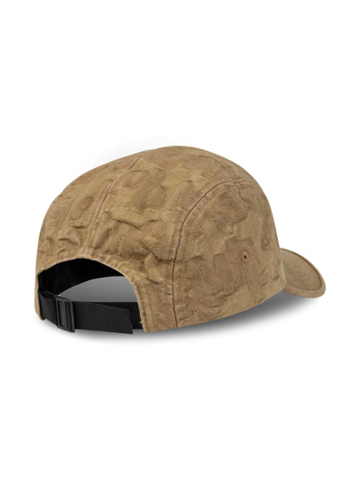 Supreme Fat Tip Jacquard Denim Camp Cap In Green