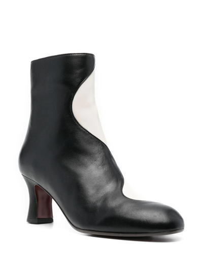 Shop Chie Mihara Akemi Two-tone Ankle Boots In Schwarz
