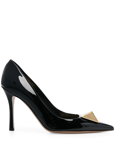 Shop Valentino One Stud 100mm Pointed-toe Pumps In Black