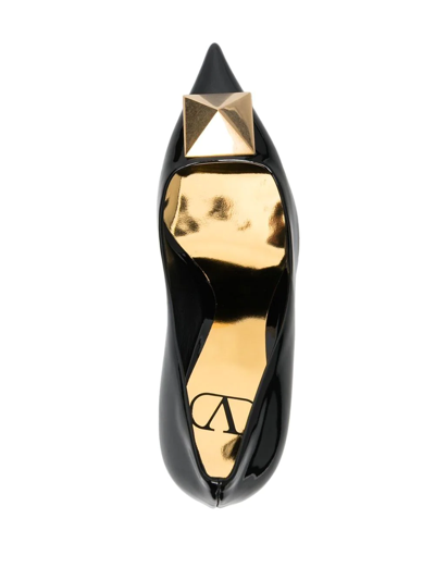 Shop Valentino One Stud 100mm Pointed-toe Pumps In Black