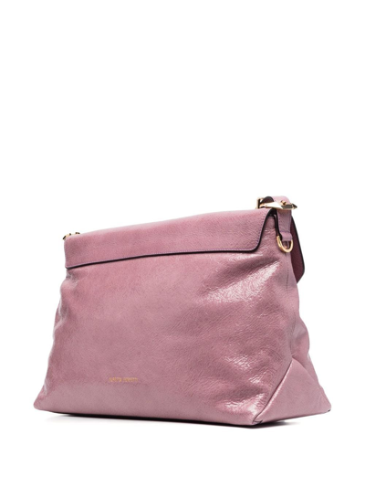 Shop Alberta Ferretti Leather Tote Bag In Rosa