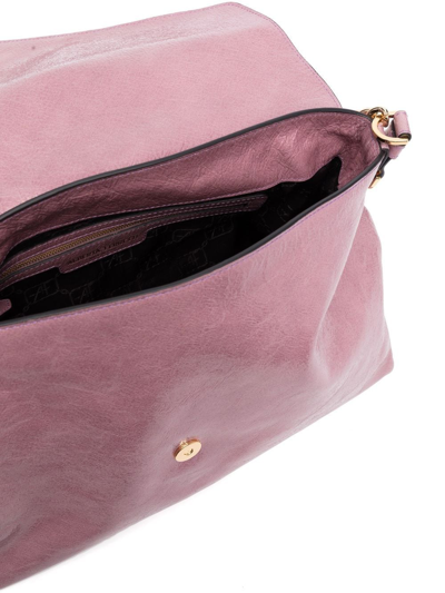 Shop Alberta Ferretti Leather Tote Bag In Rosa